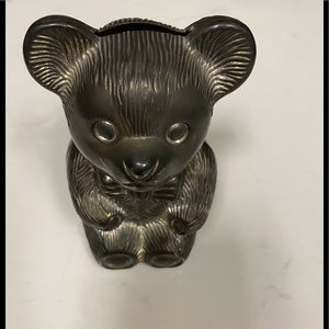 COPY - Vintage Metal Teddy Bear Piggy Bank, 4-7/8” H